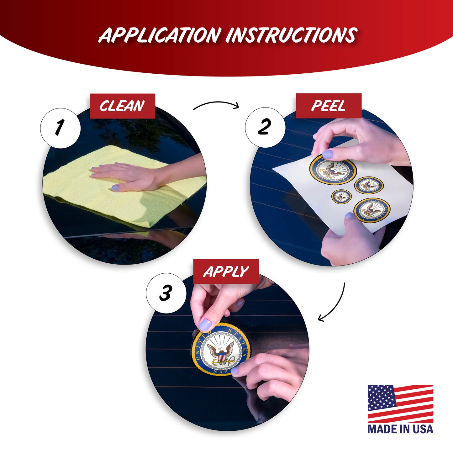 U.S. Navy Logos 4 Pc