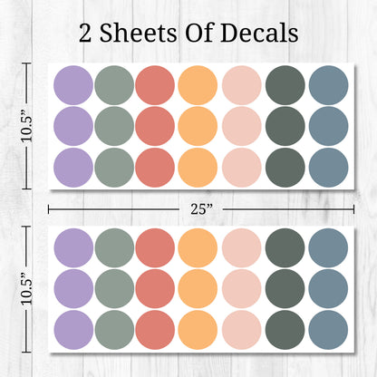Neutral Polka Dots 3" Wall Decals