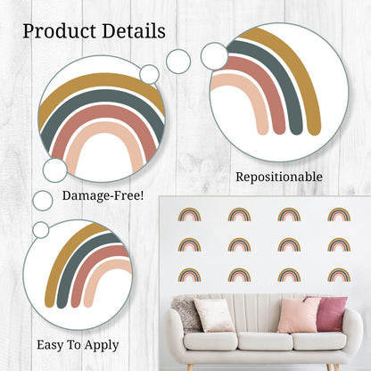 Neutral Rainbow Wall Decals