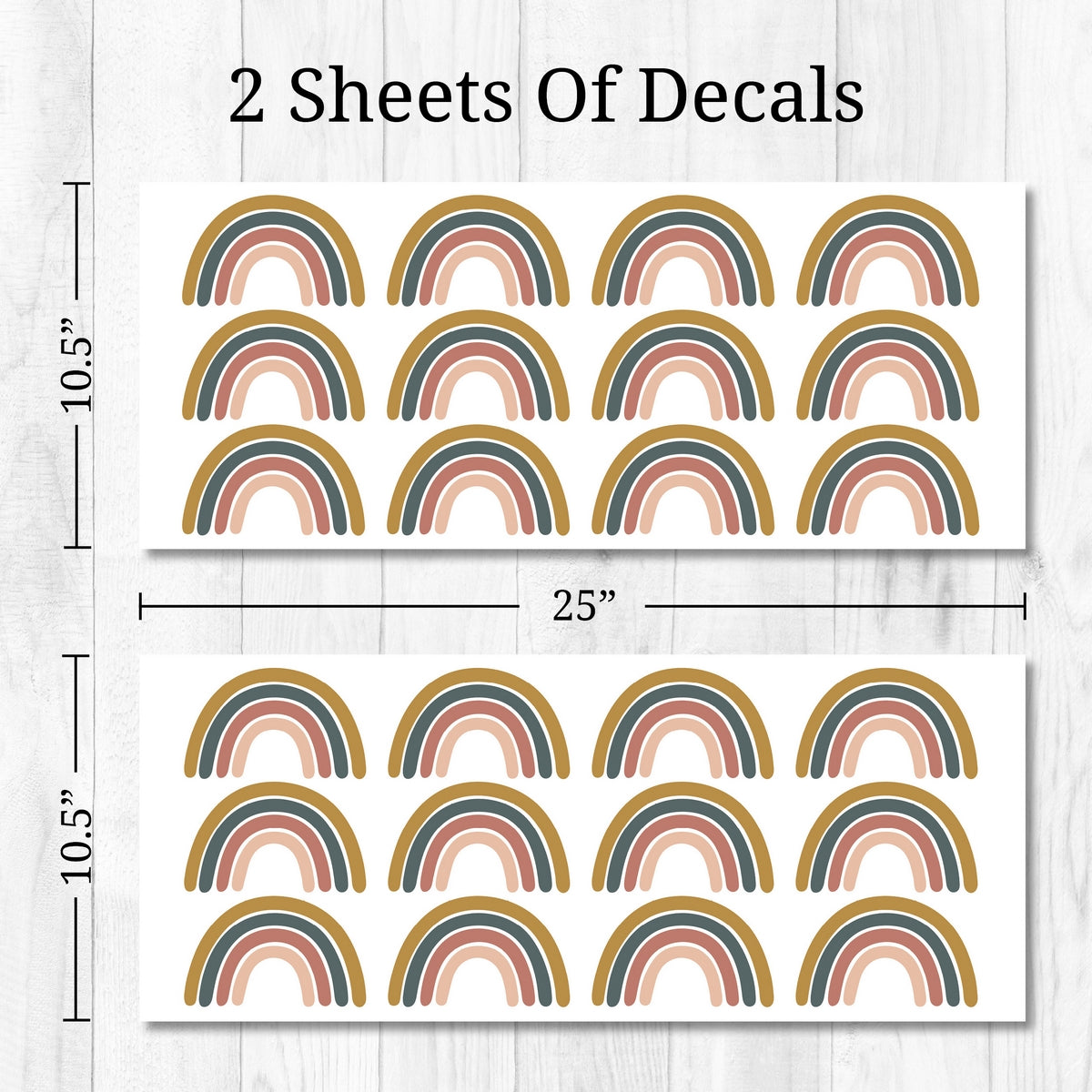 Neutral Rainbow Wall Decals