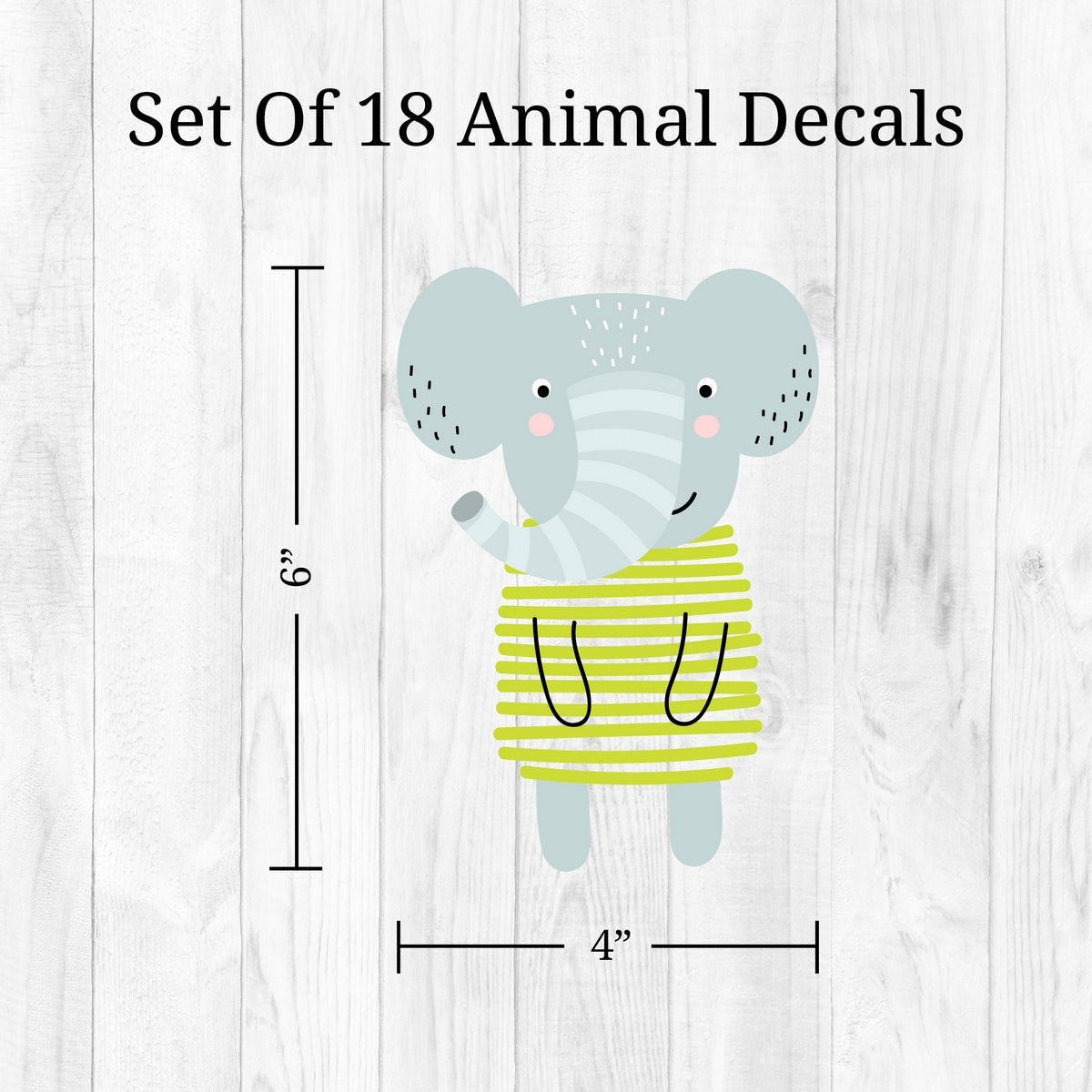 Colored Animals Wall Decals