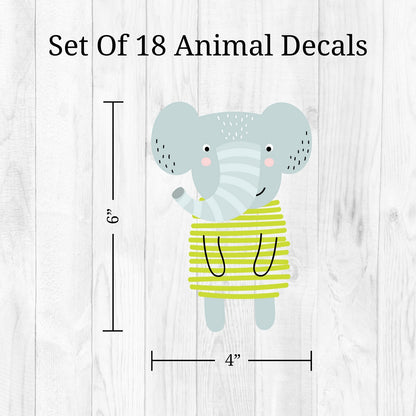 Colored Animals Wall Decals