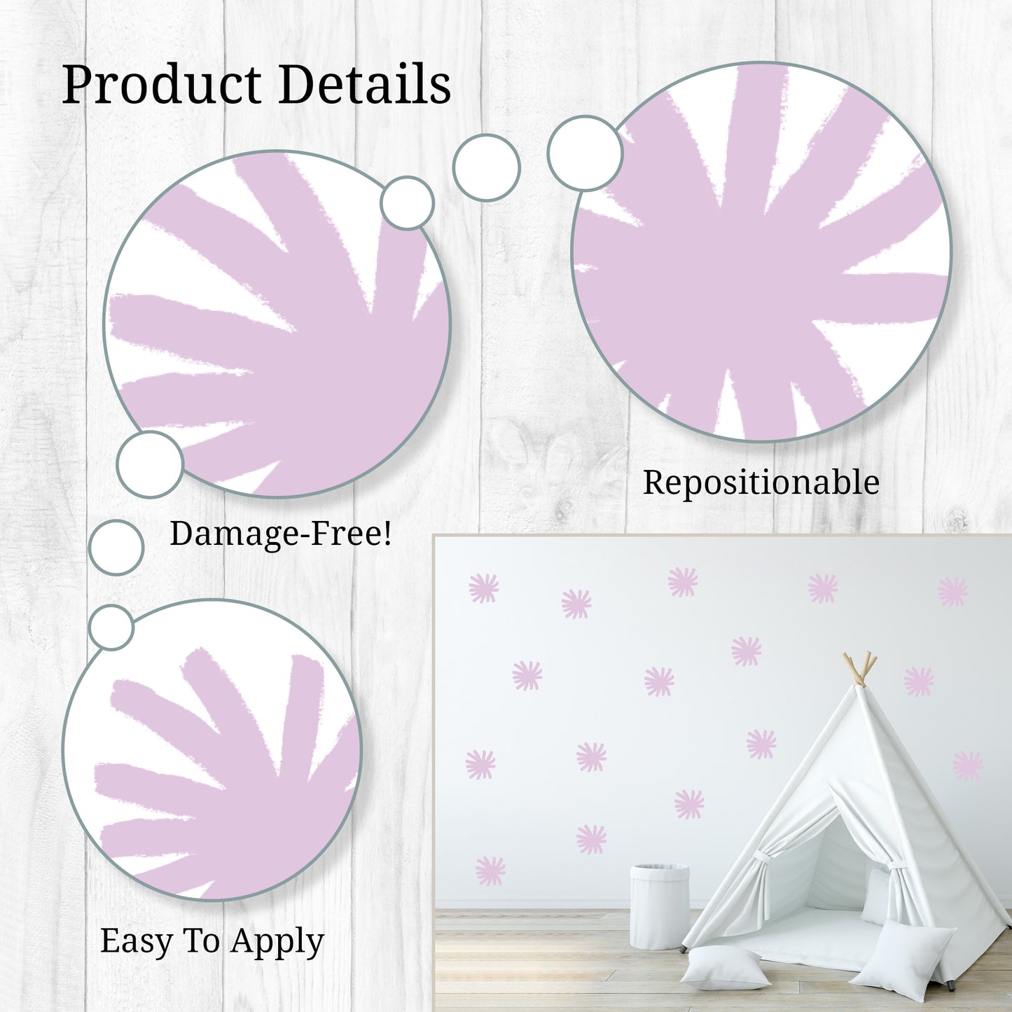 Purple Stars Wall Decals
