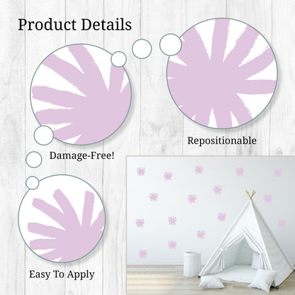 Purple Stars Wall Decals