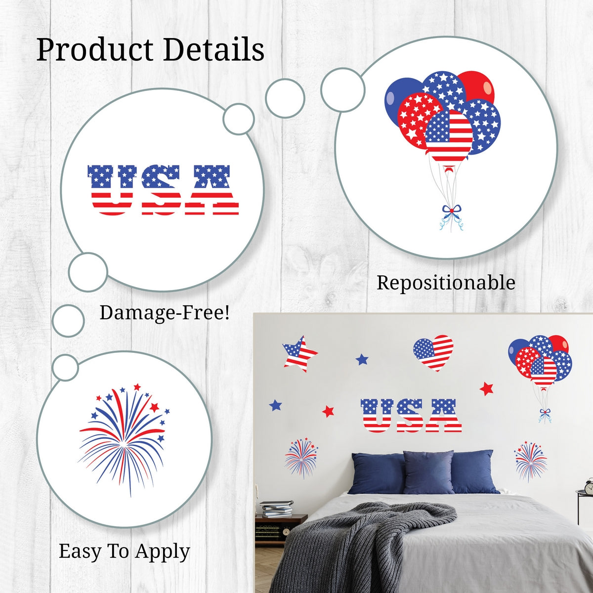 4th of July Wall Decals