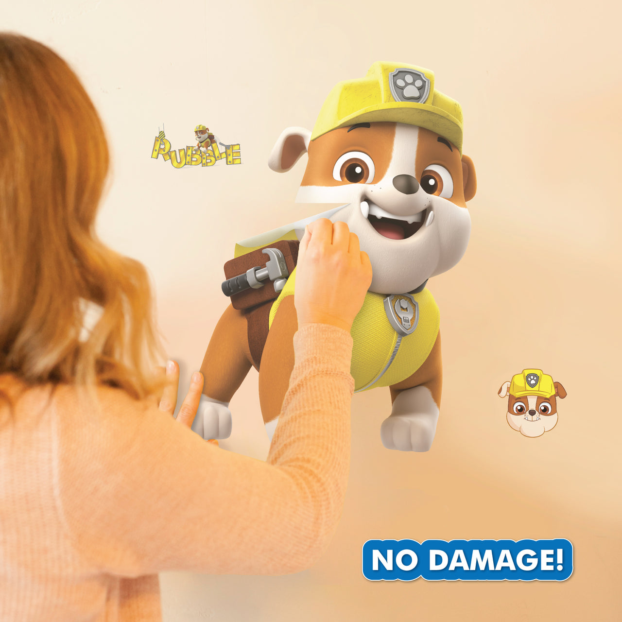 Paw Patrol Rubble Wall Decal