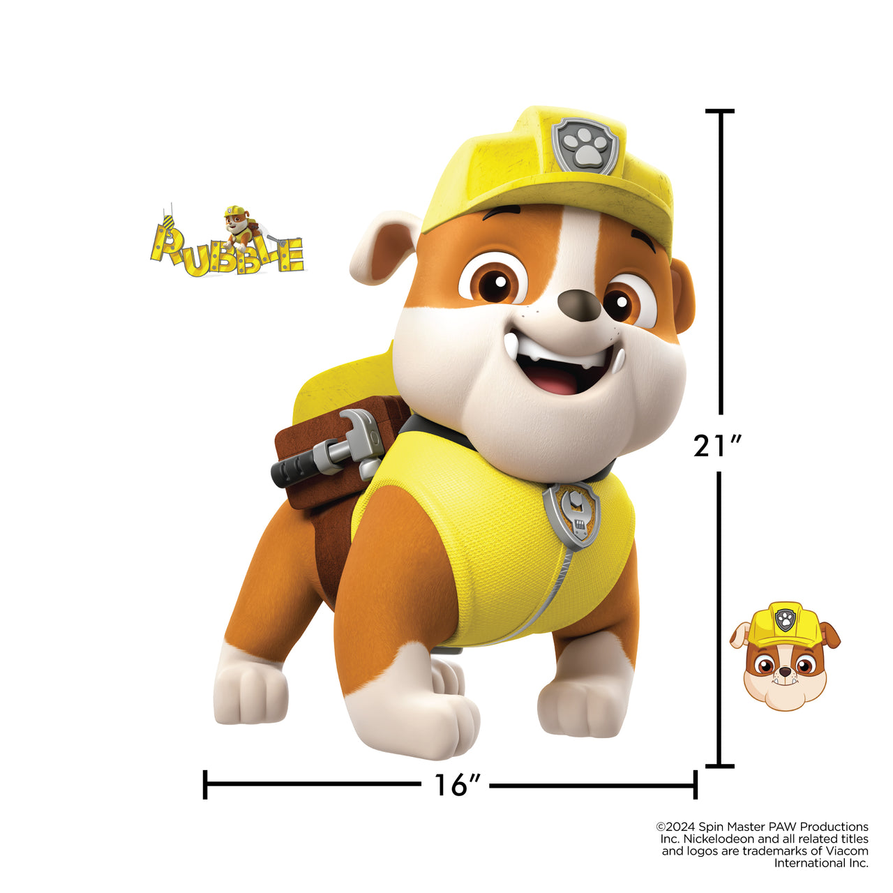 Paw Patrol Rubble Wall Decal