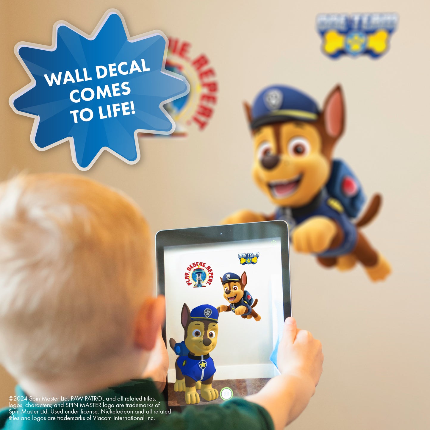 Paw Patrol 14" Chase Interactive Wall Decal
