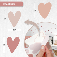 Boho Hearts Wall Decals