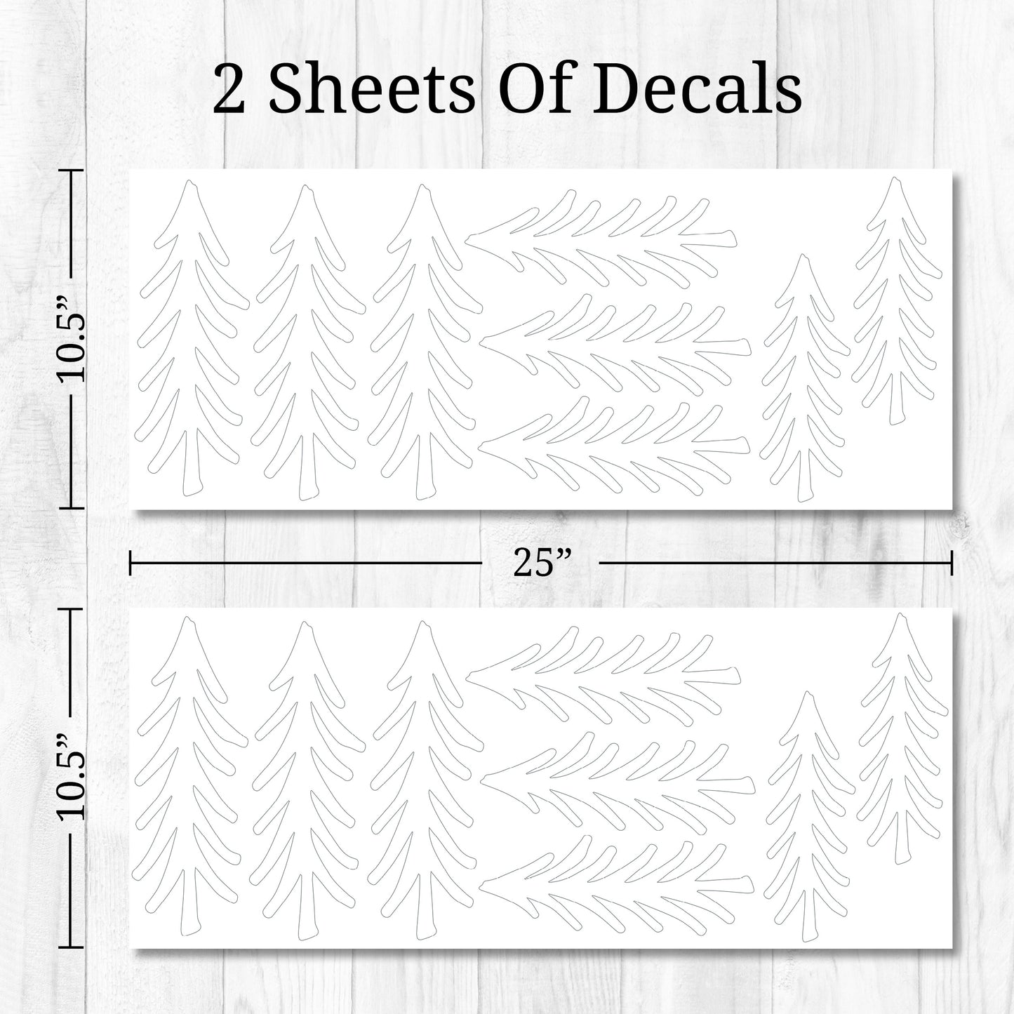 White Pine Trees Wall Decals