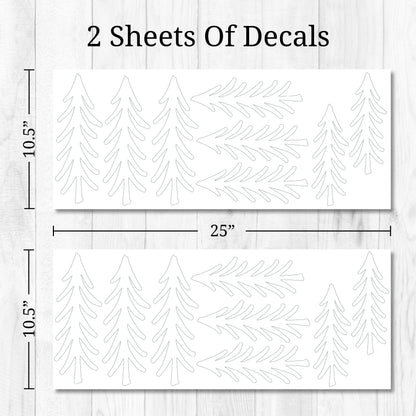 White Pine Trees Wall Decals