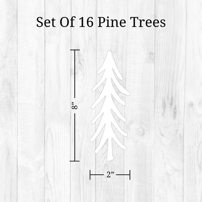 White Pine Trees Wall Decals