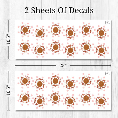 Polka Dot Sun Wall Decals