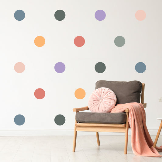 Neutral Polka Dots 3" Wall Decals
