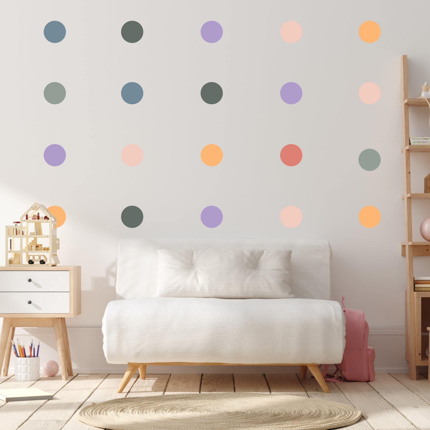 Neutral Polka Dots 3" Wall Decals