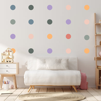 Neutral Polka Dots 3" Wall Decals