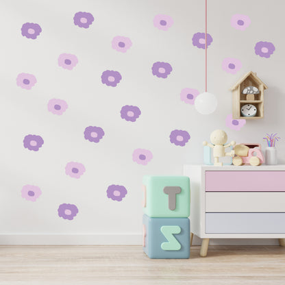 Purple Poppies Wall Decals