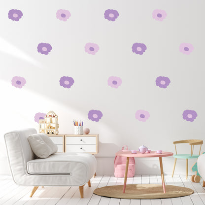 Purple Poppies Wall Decals