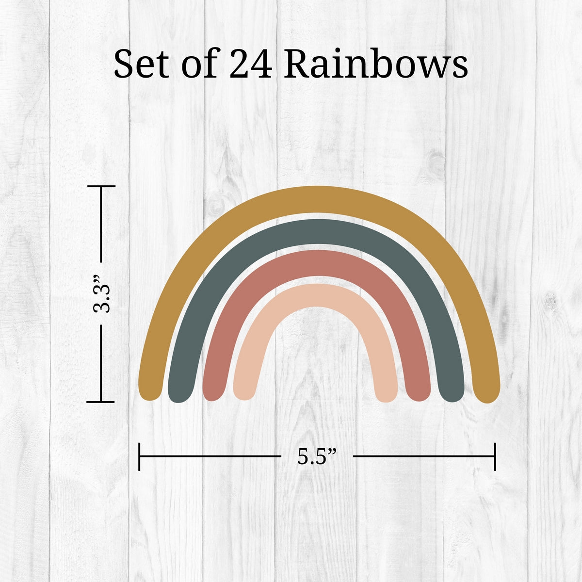 Neutral Rainbow Wall Decals