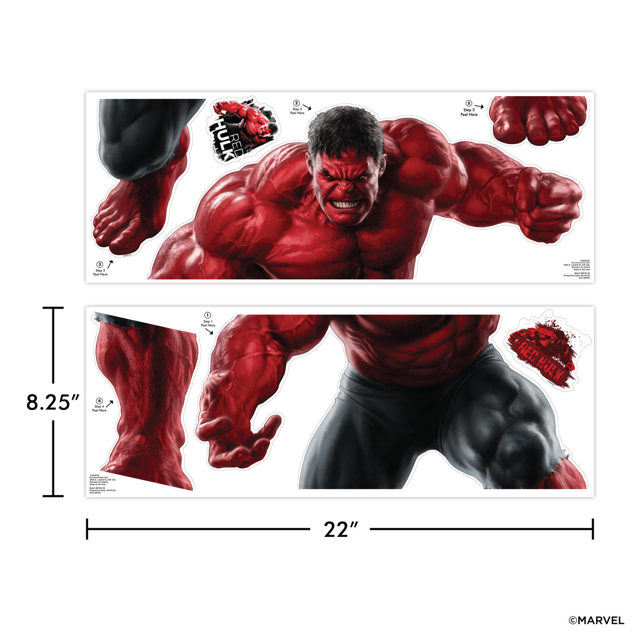 Red Hulk Wall Decal