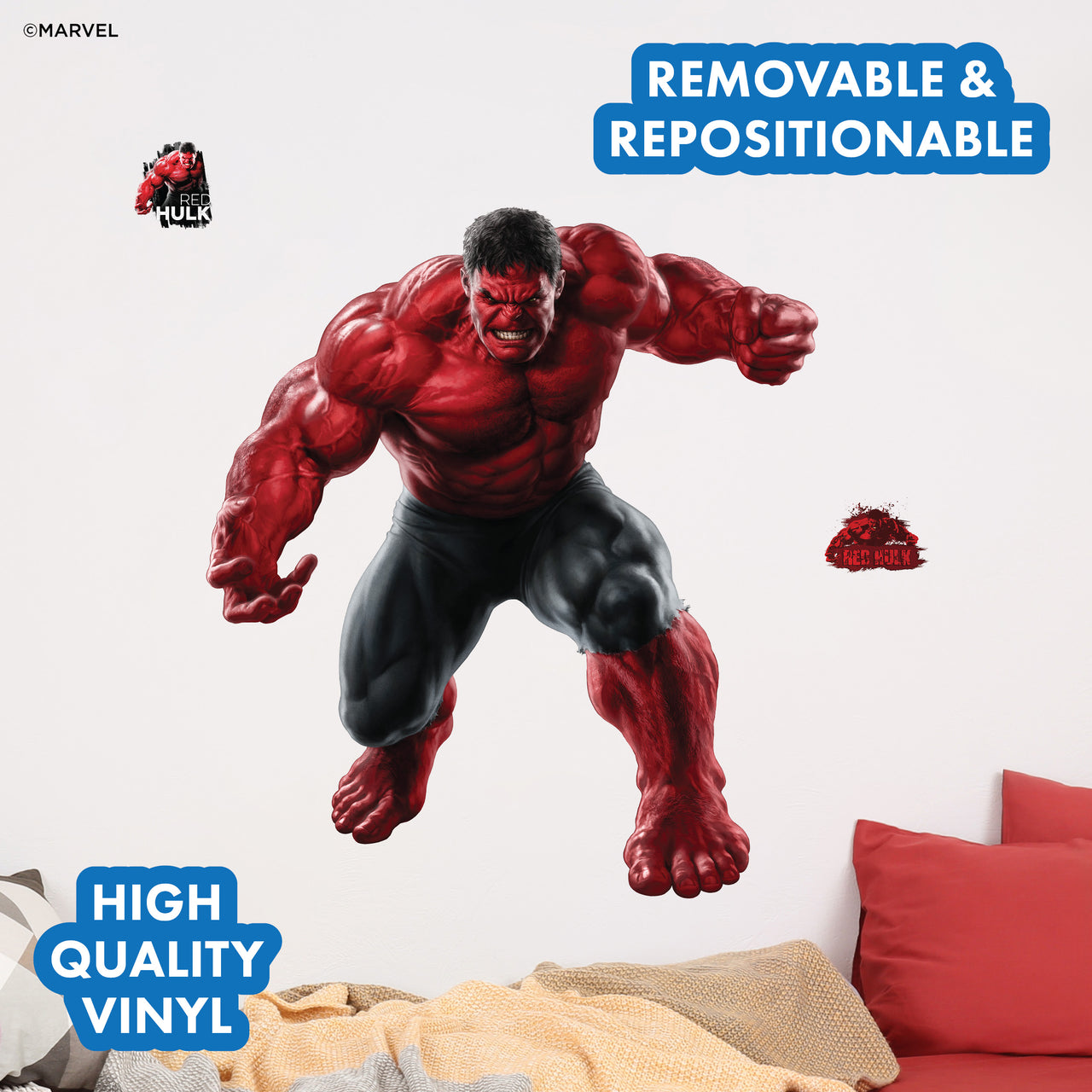 Red Hulk Wall Decal