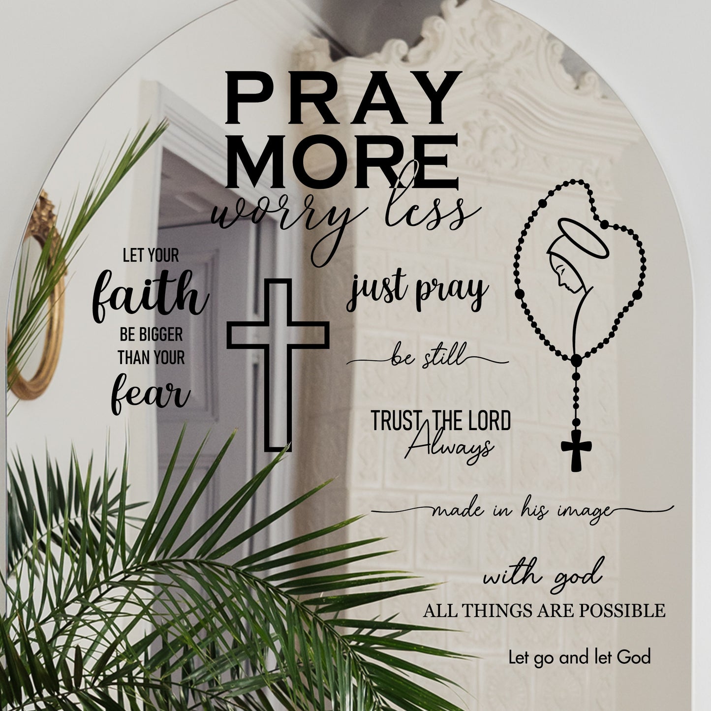 Religious Mirror Decals