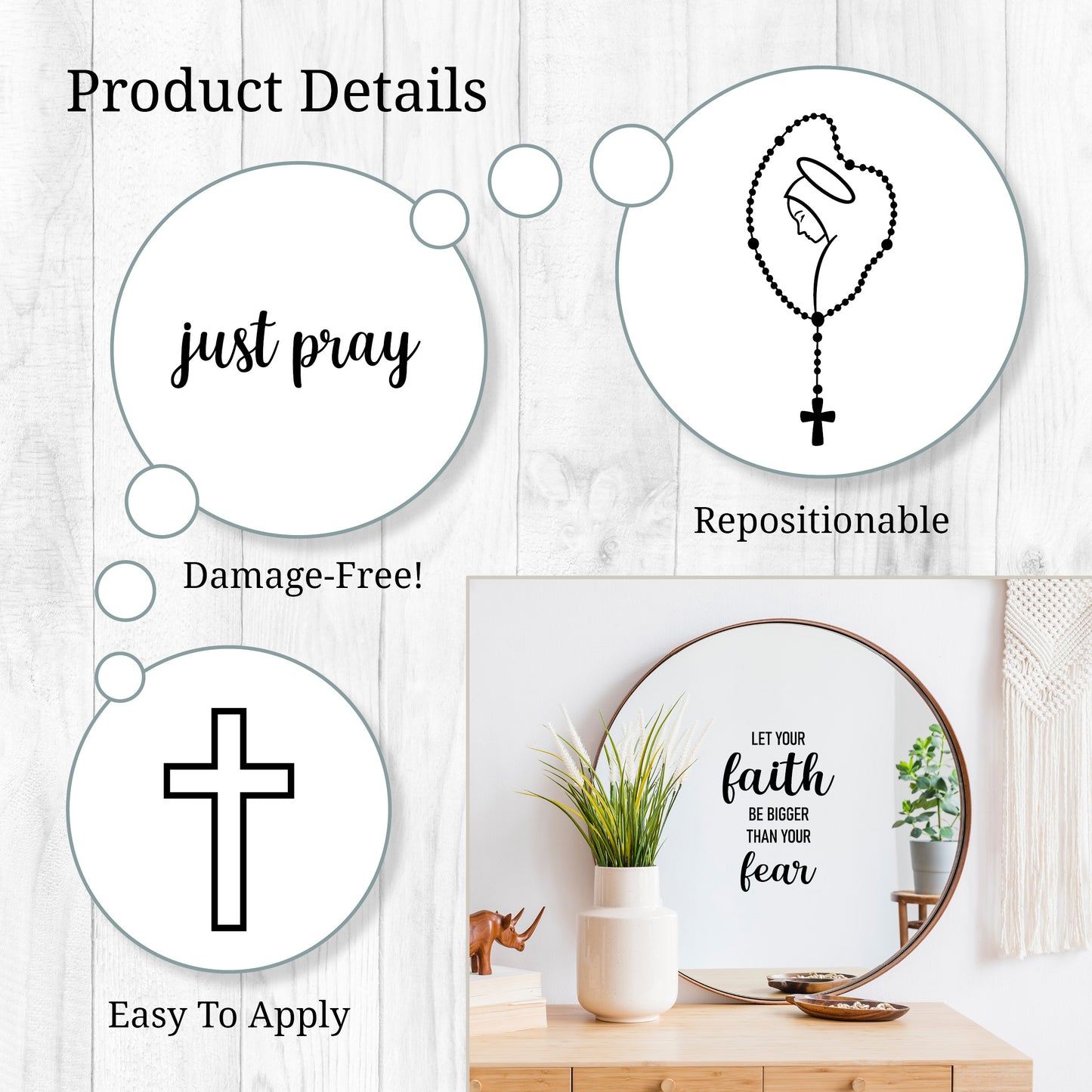 Religious Mirror Decals