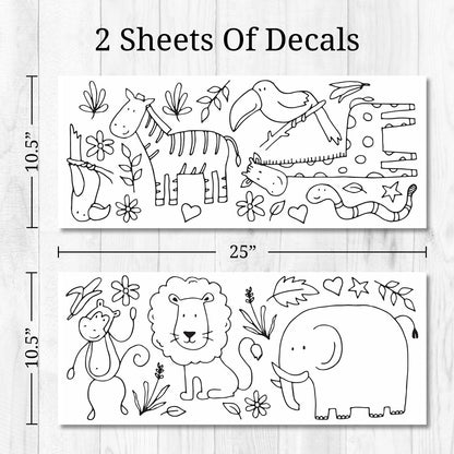 Black Safari Animal Wall Decals