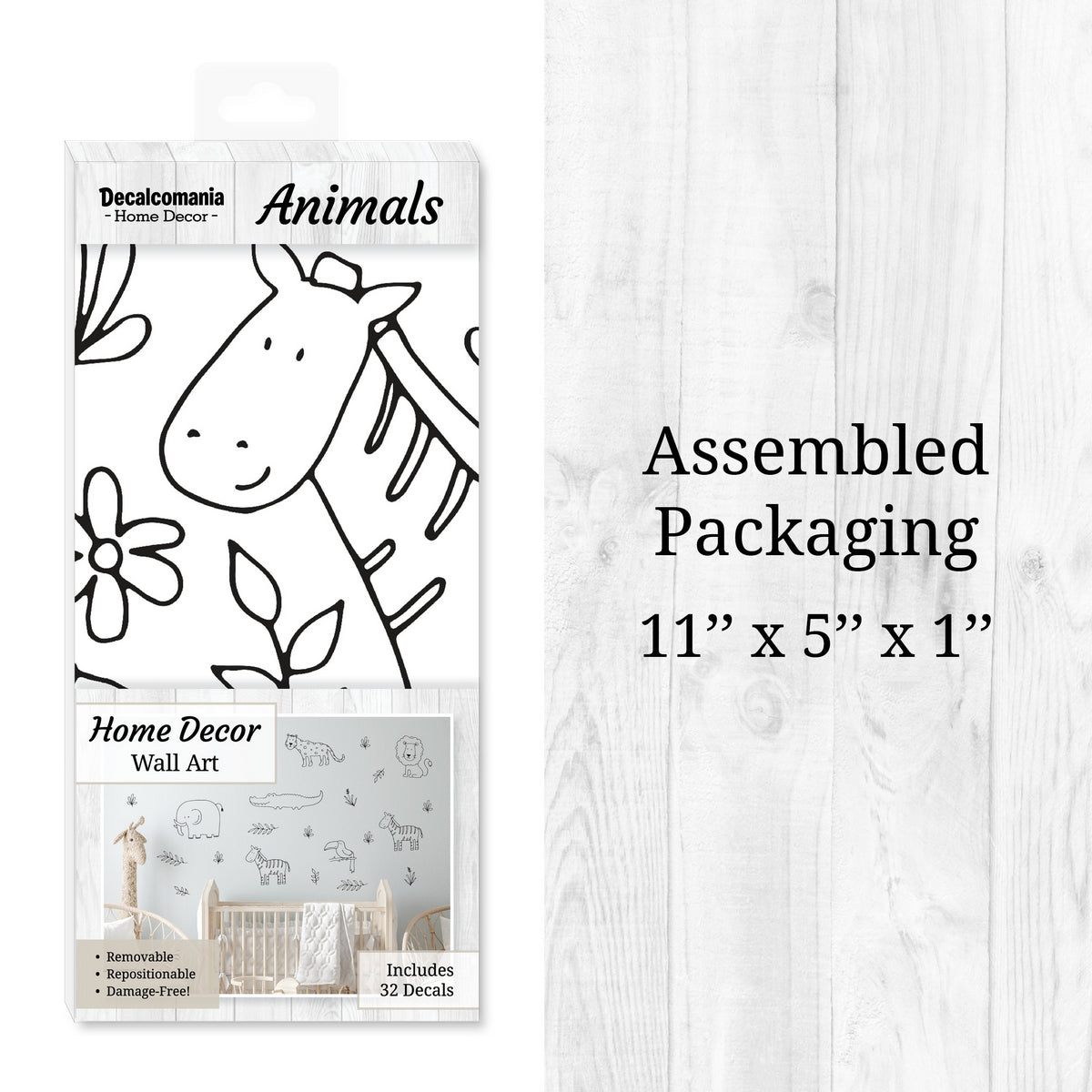 Black Safari Animal Wall Decals