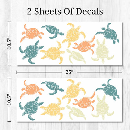 Neutral Turtles Wall Decals