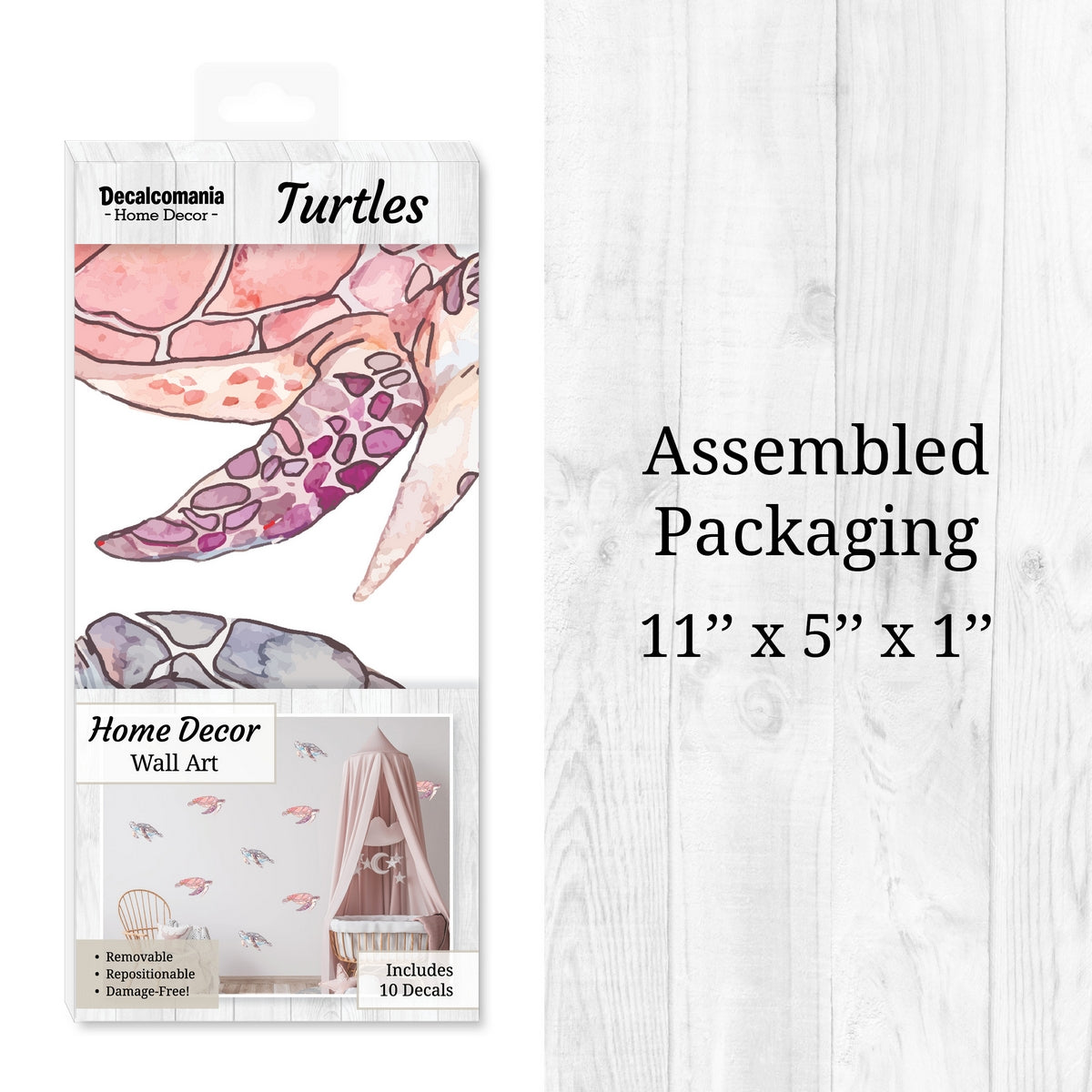 Watercolor Turtles Wall Decals