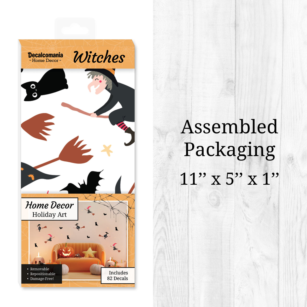 Witches, Cats, & Bats Wall Decals