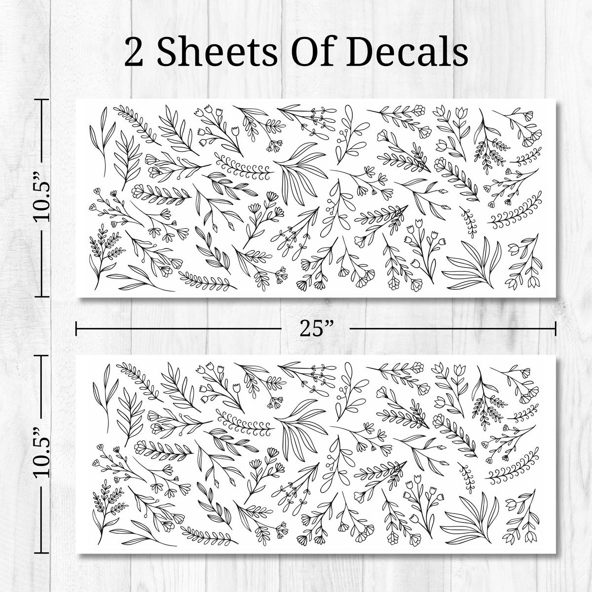 Black Floral Wall Decals