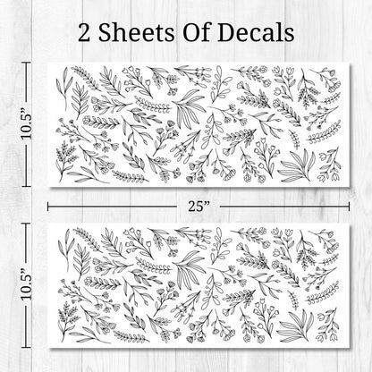 Black Floral Wall Decals
