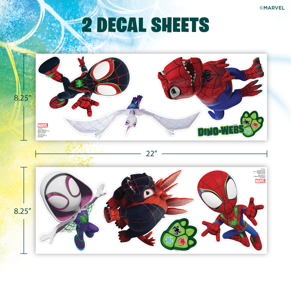 Spidey and His Amazing Friends Dino-Webs Wall Decals