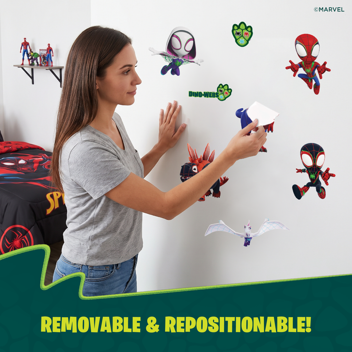 Spidey and His Amazing Friends Dino-Webs Wall Decals