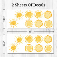 Thumbnail for Watercolor Sun Wall Decals