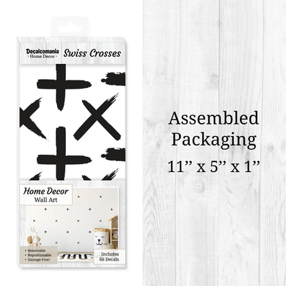 Black Watercolor Swiss Crosses