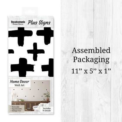 Black Plus Sign Wall Decals