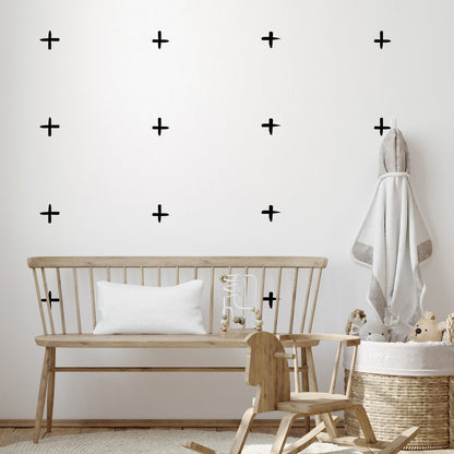 Black Watercolor Swiss Crosses