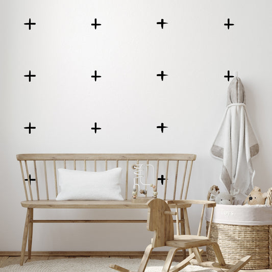 Black Watercolor Swiss Crosses