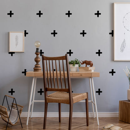Black Plus Sign Wall Decals