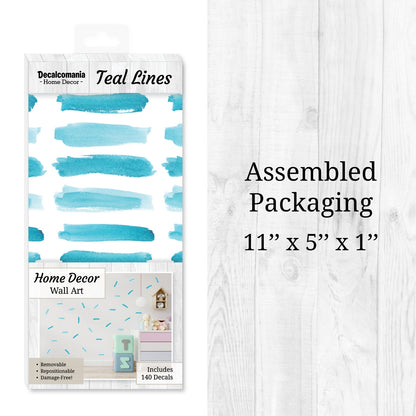 Teal Line Wall Decals