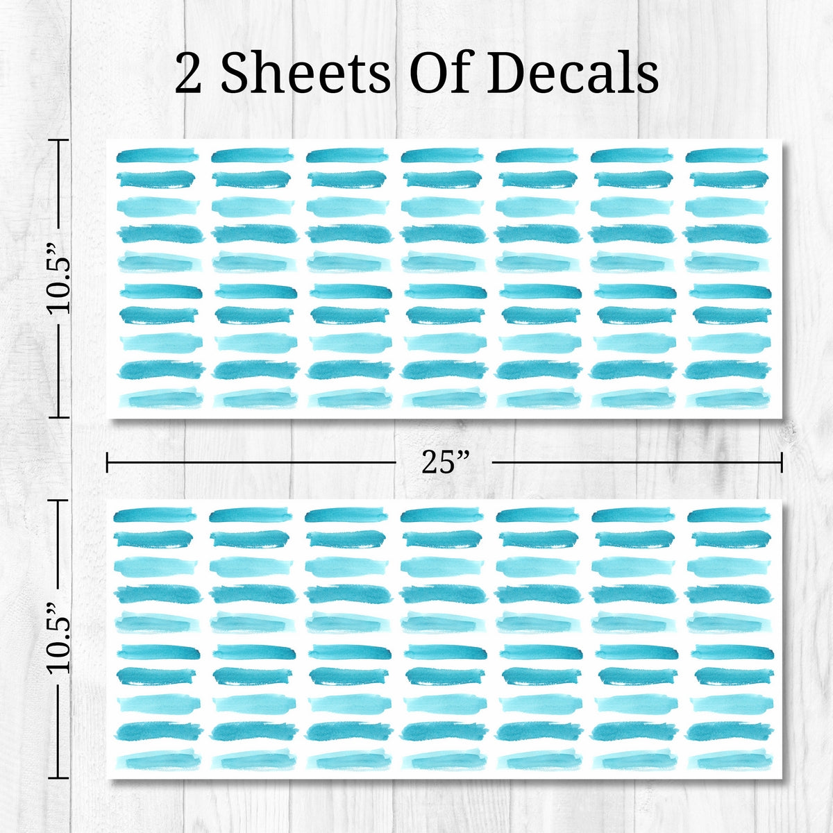 Teal Line Wall Decals
