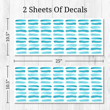 Teal Line Wall Decals