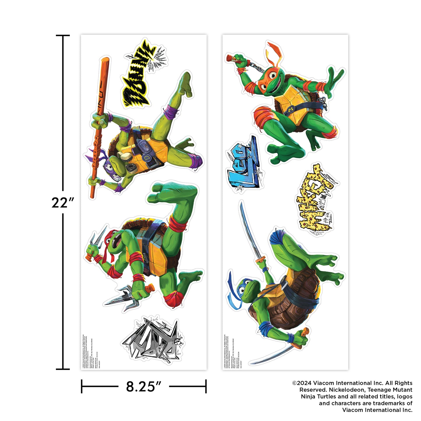 Teenage Mutant Ninja Turtles Mayhem Wall Decals