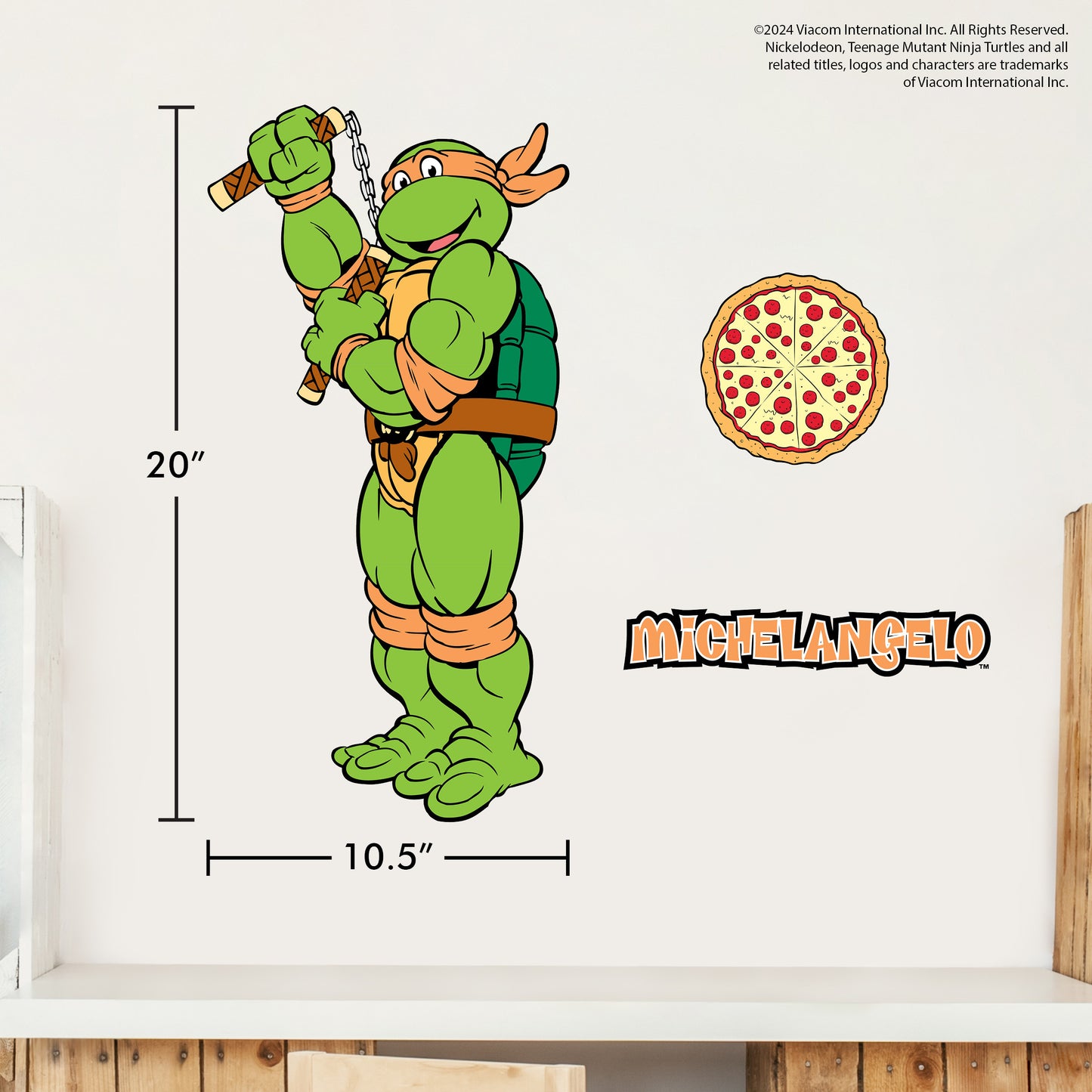 Teenage Mutant Ninja Turtles Michelangelo Wall Decal