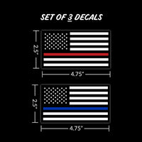 Thumbnail for Red/Blue Thin Line Flags