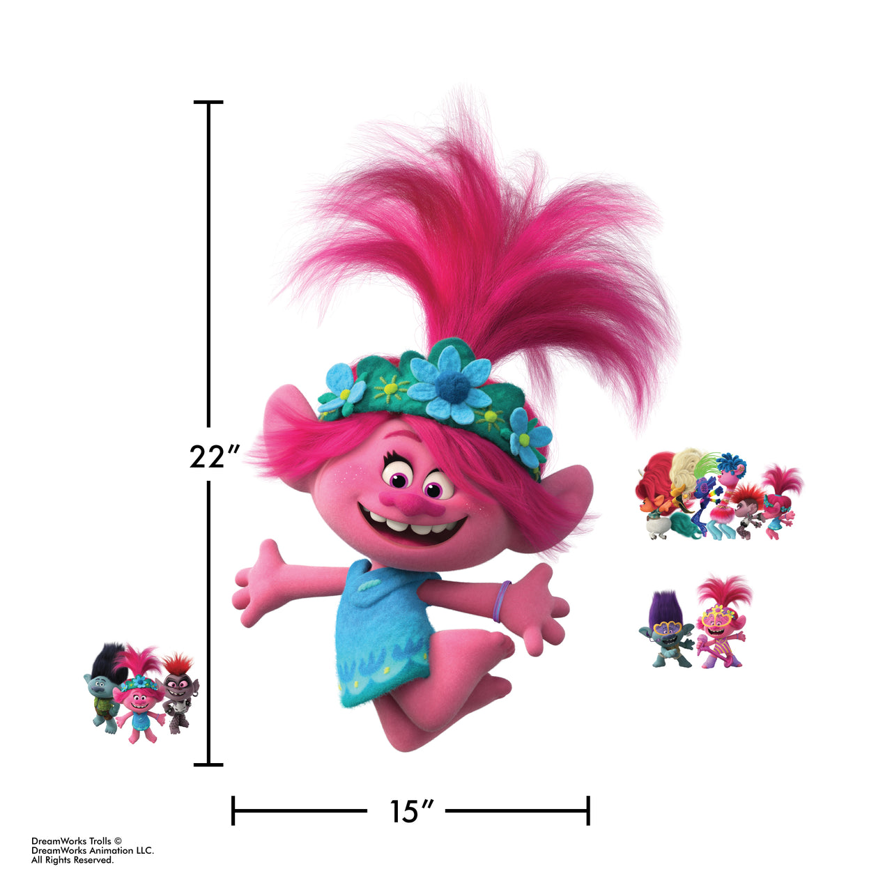 Trolls Poppy Interactive Wall Decal