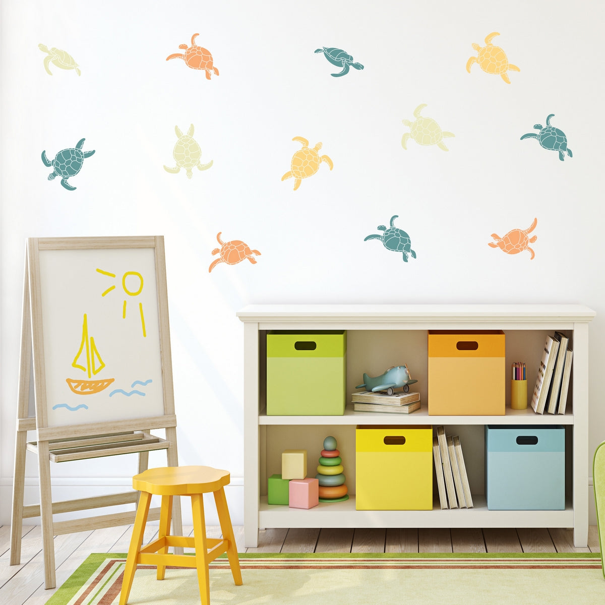 Neutral Turtles Wall Decals
